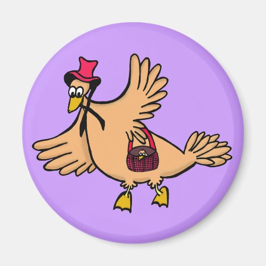 magneet "cartoon art" BIRD (Voorkant)