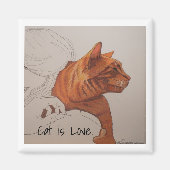 magneet: Cat is Love Magneet (Voorkant)