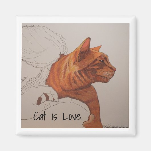 magneet: Cat is Love Magneet (Voorkant)