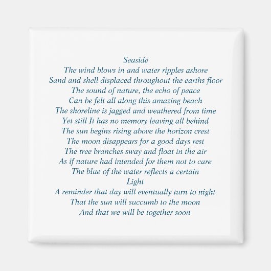 Magneet compleet met originele poëzie (Voorkant)