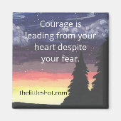 Magneet - Courage quote, Vierkant (Voorkant)