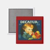 MAGNEET ~ DECATUR IDAHO APPELS  FRUITLABEL (Voorkant / Achterkant)