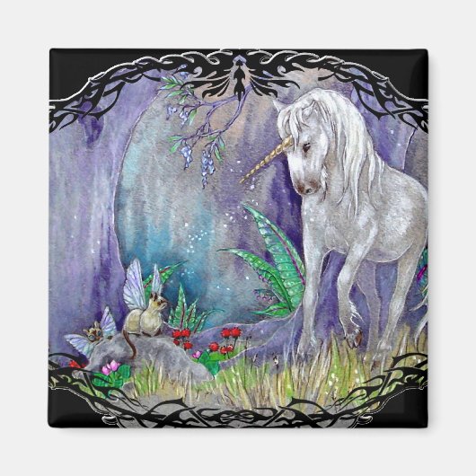 Magneet - Eenhoorn Fairy Cats (Voorkant)