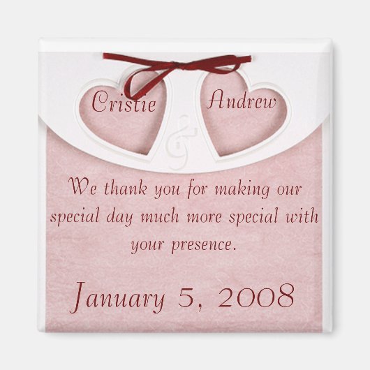 Magneet Elegant Wedding Favor- Personaliseer het! (Voorkant)