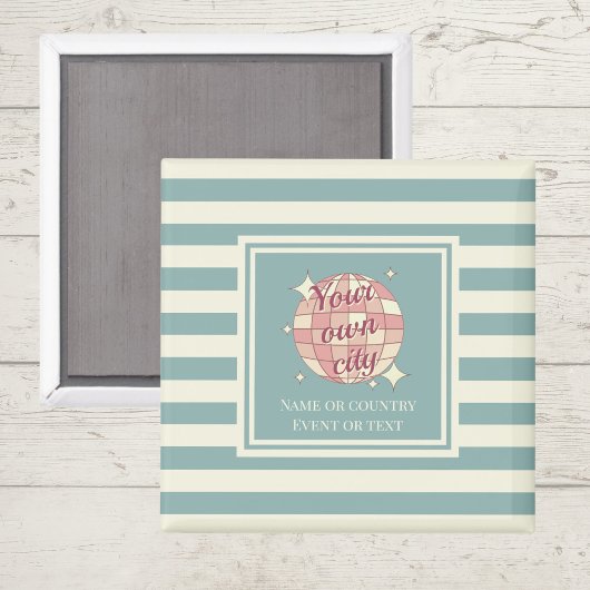 Magneet favoriete stad naam souvenir