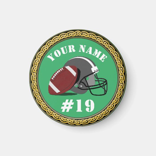 Magneet Football - Voeg naam & nummer toe (Voorkant)