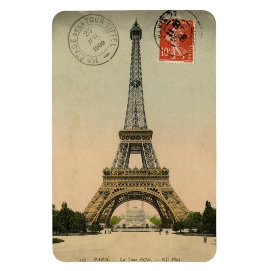 Magneet - Frans Briefkaart 'Eiffeltoren' (Verticaal)