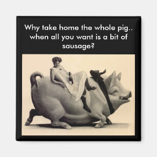 Magneet - Fun Waarom neem je het hele varken mee n