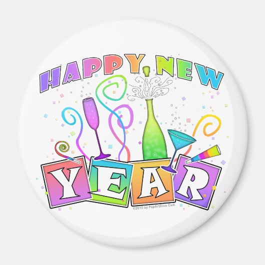 Magneet - GELUKKIG NIEUWJAAR (Voorkant)