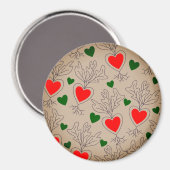 Magneet: Gelukkige tuinman of groei met liefde. Magneet (Voorkant / Achterkant)