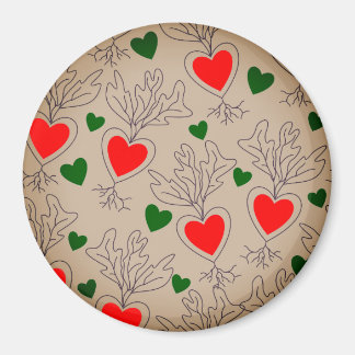 Magneet: Gelukkige tuinman of groei met liefde. Magneet