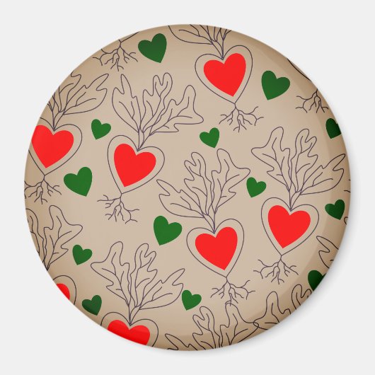 Magneet: Gelukkige tuinman of groei met liefde. Magneet (Voorkant)