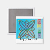 Magneet Geniet van jezelf! (Voorkant / Achterkant)