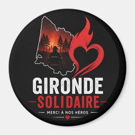 Magneet "Gironde Solidair 2026" – Dank aan onze he