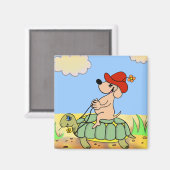 Magneet "grappige dieren" tortel (Voorkant / Achterkant)