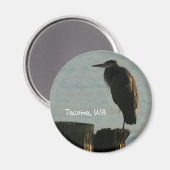 Magneet: Grote Blauwe Heron Magneet (Voorkant / Achterkant)