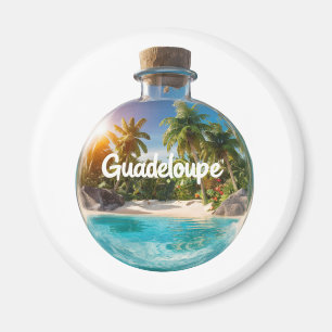 Magneet Guadeloupe – Tropisch souvenir in een fles