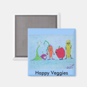Magneet - Happy Veggies (Voorkant / Achterkant)
