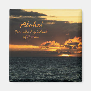Magneet: Hawaii Sunset (Square) Magneet