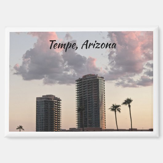 magneet - het centrum van Tempe, Arizona bij zonso (Voorkant)