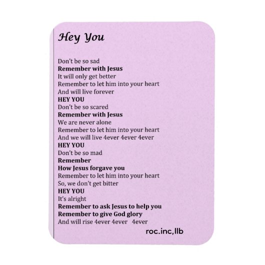 magneet ,"Hey jij" (Verticaal)