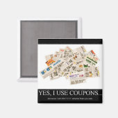 Magneet - Ik gebruik coupons omdat ik veel slimmer (Voorkant / Achterkant)