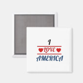 Magneet - Ik hou van Amerika (Voorkant / Achterkant)