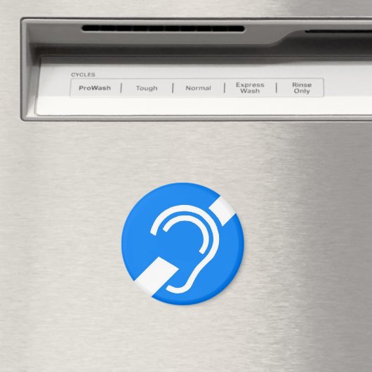 Magneet Internationaal Symbool voor de Doven (Insitu (Vaatwasser))