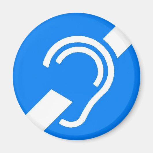 Magneet Internationaal Symbool voor de Doven (Voorkant)