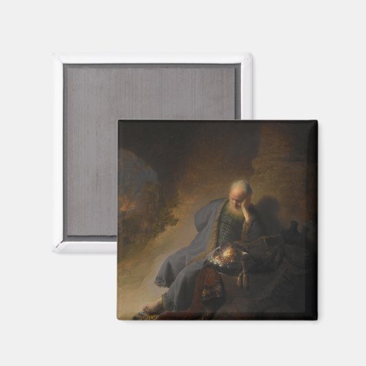Magneet Jeremiah Jerusalem Rembrandt (Voorkant / Achterkant)
