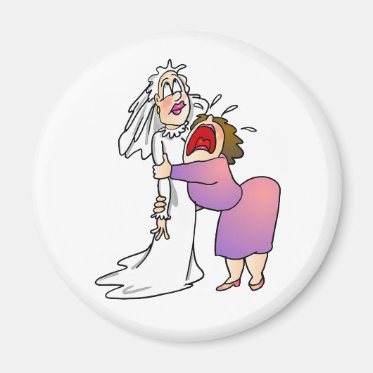 Magneet: Jonge Moeder van de Bruidmagneet Magneet (Voorkant)