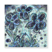 Magneet Kaart Licht Bloemen Minimalistisch Hedenda