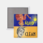 Magneet Keuken Helper Schoon Vuil Vaatwasser Gift (Voorkant / Achterkant)