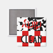 Magneet Keuken Helper Schoon Vuil Vaatwasser Gift (Voorkant / Achterkant)