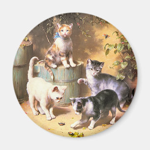 Magneet: "Kittens spelen met Beetles" Magneet