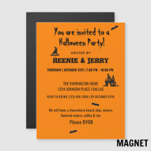Magneet, Leuke Halloween Feest Uitnodiging
