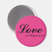 Magneet - Liefde is alles wat je nodig hebt Blushi (Voorkant / Achterkant)