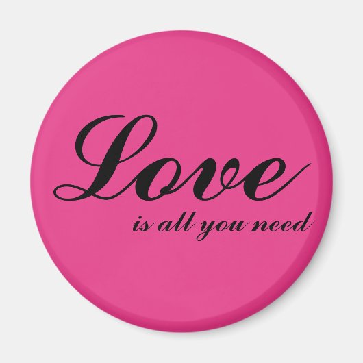 Magneet - Liefde is alles wat je nodig hebt Blushi (Voorkant)