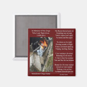 Magneet Manchester Hond Vuur Gedicht (Voorkant / Achterkant)