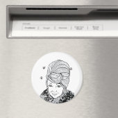 Magneet: Marilyn met een bijenkorf kapsel Magneet (Insitu (Vaatwasser))