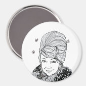 Magneet: Marilyn met een bijenkorf kapsel Magneet (Voorkant / Achterkant)