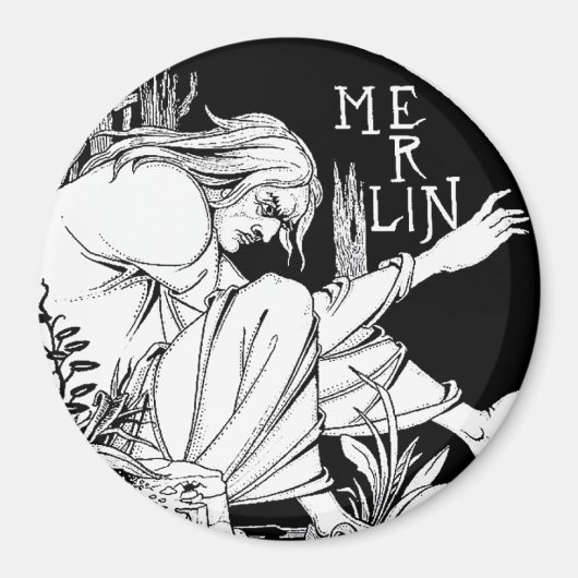 Magneet: Merlijn - door Aubrey Beardsley Magneet (Voorkant)