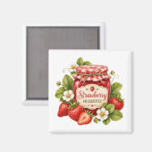 Magneet met aardbeienjam   (Voorkant / Achterkant)