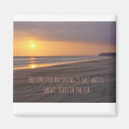 Magneet met advies om de zee te gebruiken om het l