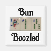 Magneet met bamboe tegels - mahjong - bamboozled (Voorkant)