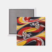 Magneet met Belgische Kleuren Design (Voorkant / Achterkant)