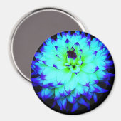 Magneet met blauwe bloem (Voorkant / Achterkant)