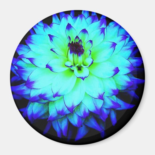 Magneet met blauwe bloem (Voorkant)