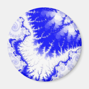 Magneet met blauwe gevederde ster