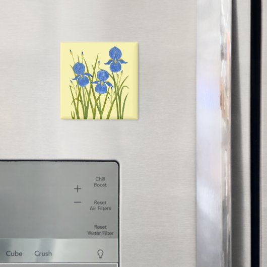 Magneet met blauwe irisbloemen (Insitu (Koelkast))